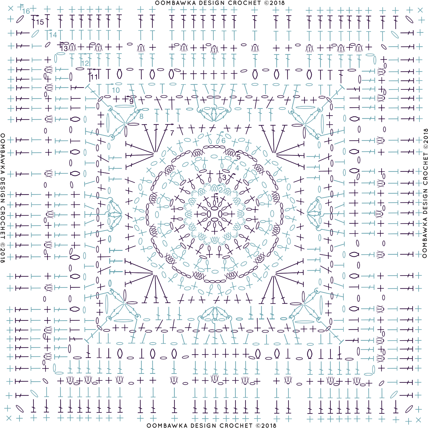 Diagram Magic Menhirs Afghan Square Pattern - Circle (1500x1500), Png Download