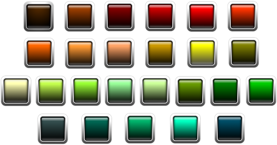 Button, Icon, Square, Colorful, Edge - Art (960x540), Png Download