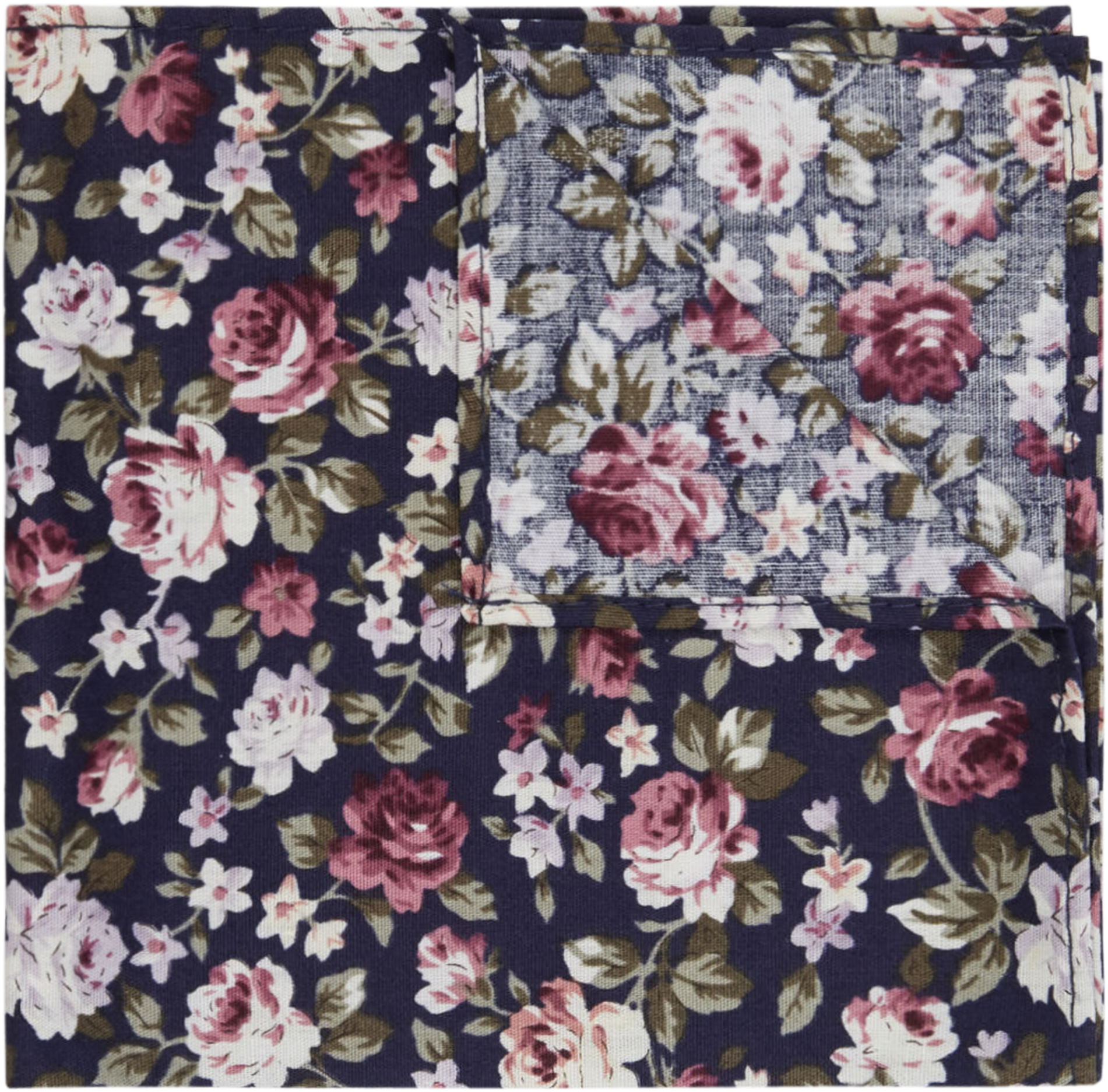 Navy Floral Freddie Floral Pocket Square - Chrysanths (3000x3000), Png Download