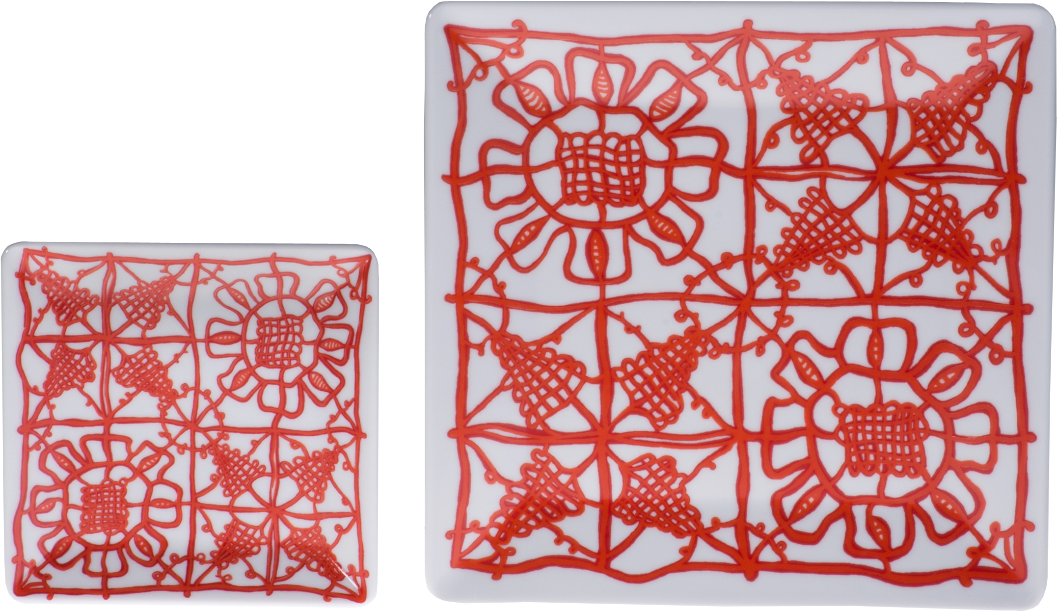 Two Sizes Porcelain Square Plates - Art Paper (2736x1824), Png Download