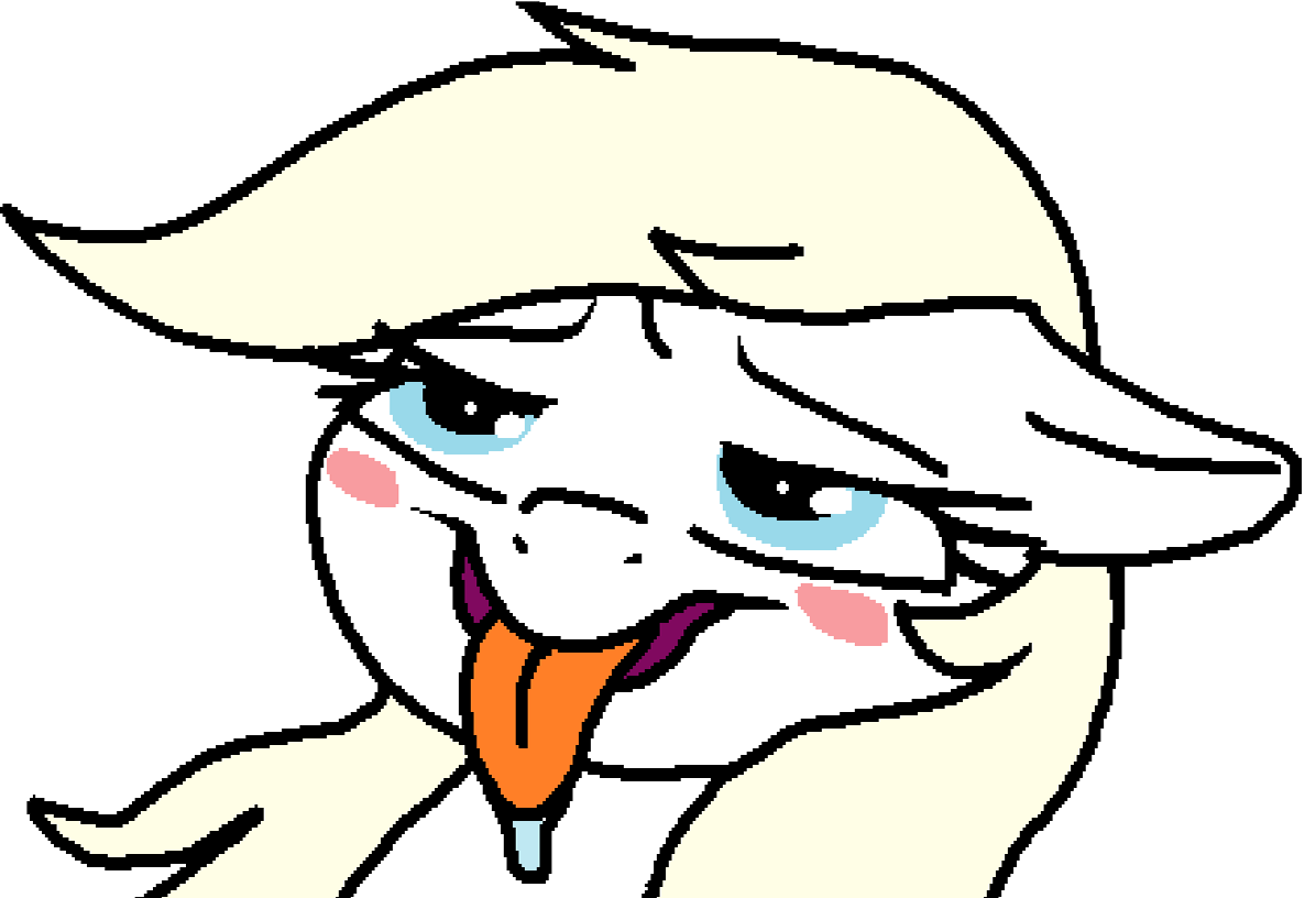 Download Paintanon Blushing Blush Sticker Drool Earth Pony Pixel Art Ahegao Png Image With No Background Pngkey Com