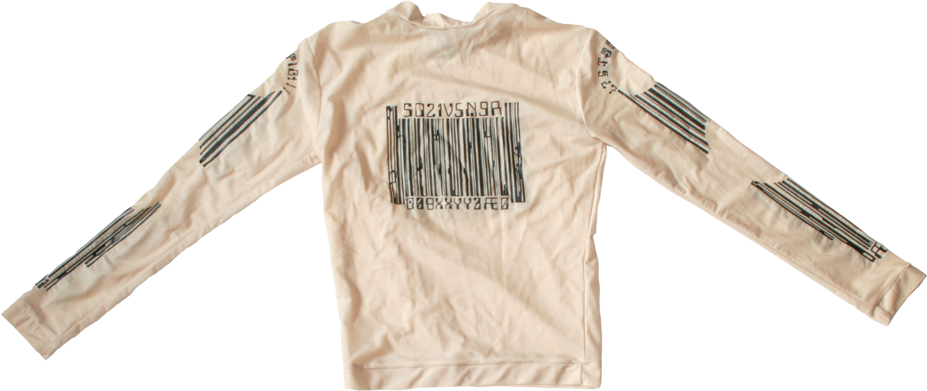 90s Vintage Jean Paul Gaultier Stretch Barcode Nude (2000x1174), Png Download