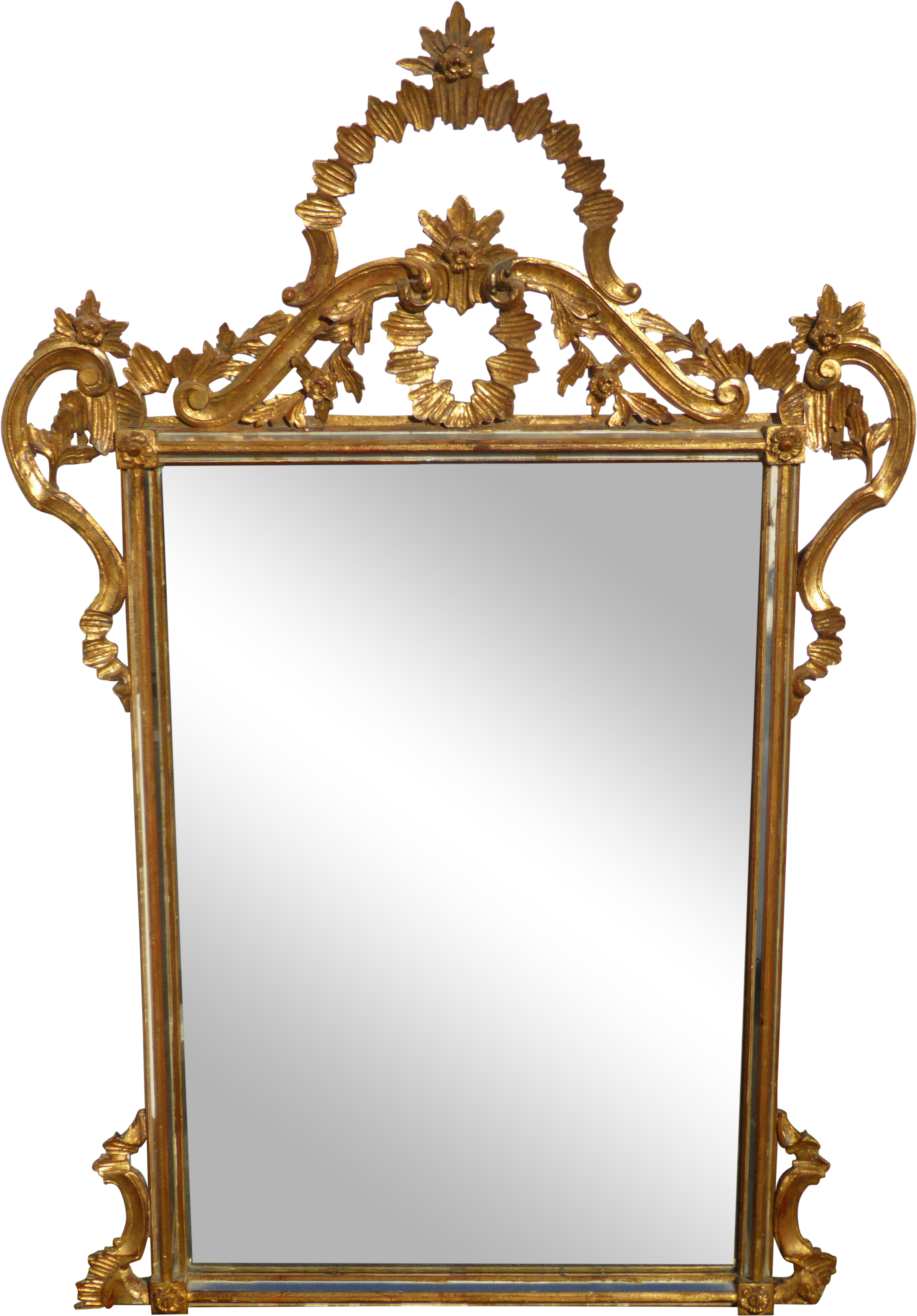 Large Vintage French Italian Rococo Ornately Carved (3411x4894), Png Download