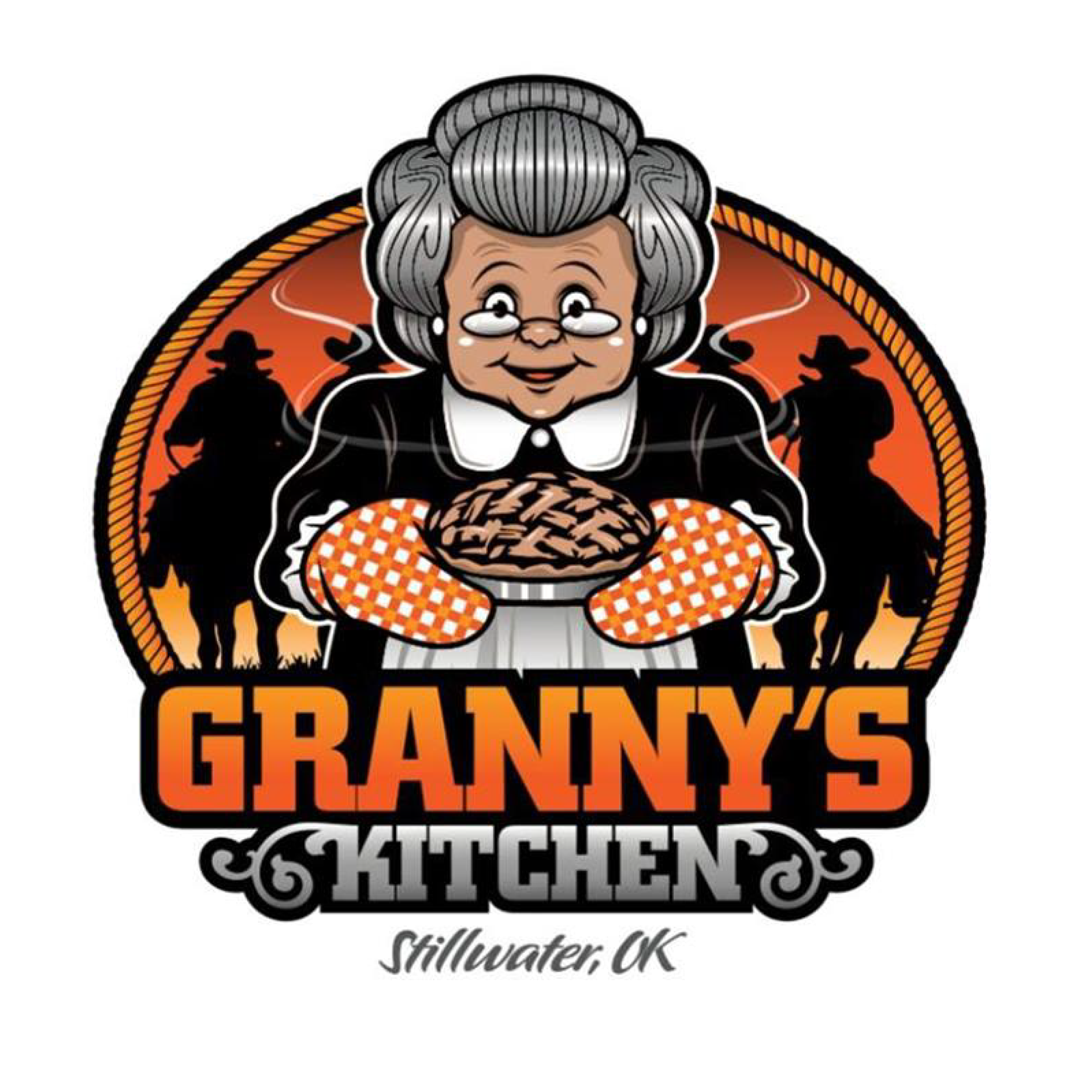 Granny's Kitchen - Horse And Rider Silhouette (2104x2104), Png Download