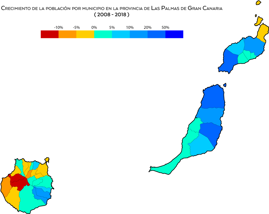 Las Palmas Crecimiento 2008-2018 - Fuentes De Energia En Canarias (1000x819), Png Download
