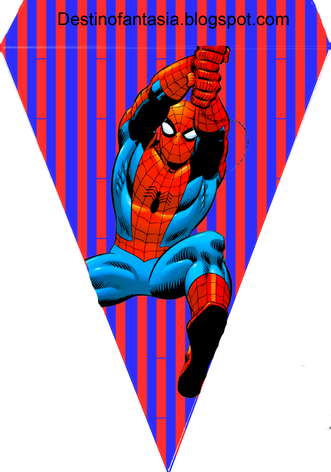 Destino Fantasia Bandeirinhas Para Decorao Da Sua - Bandeirinhas Do Homem Aranha (1122x1600), Png Download