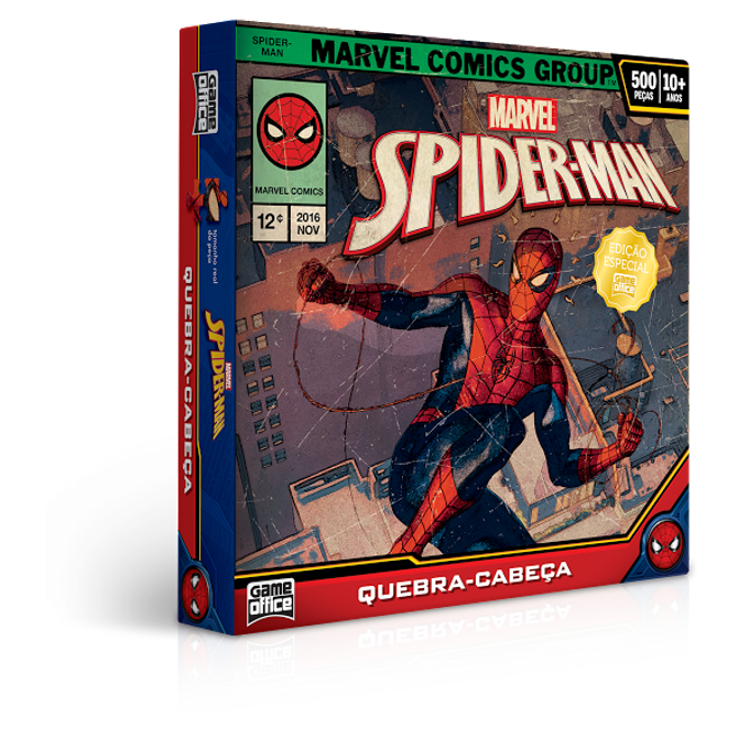 Qc 500 Pecas Homem Aranha Edicao Especial Embalagem - Quebra Cabeça Spider Man (680x680), Png Download