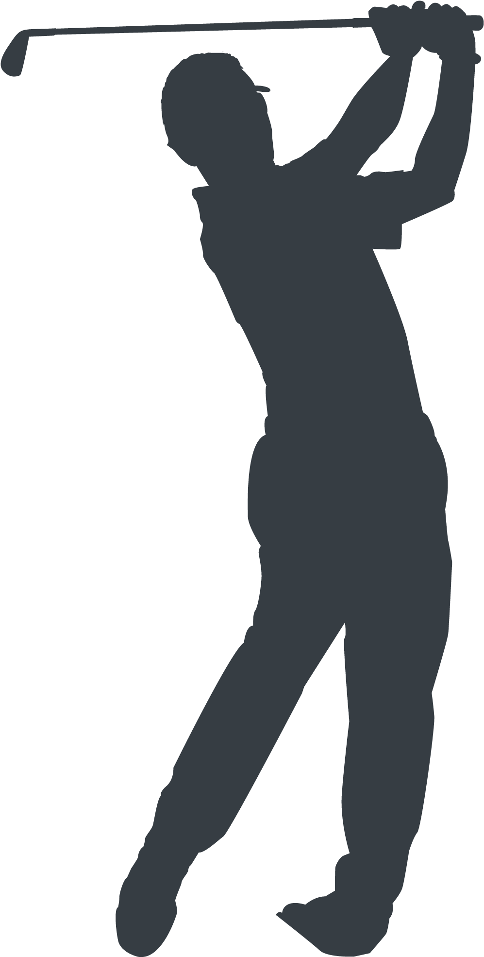 Athlete Silhouette - Speed Golf (2271x2021), Png Download