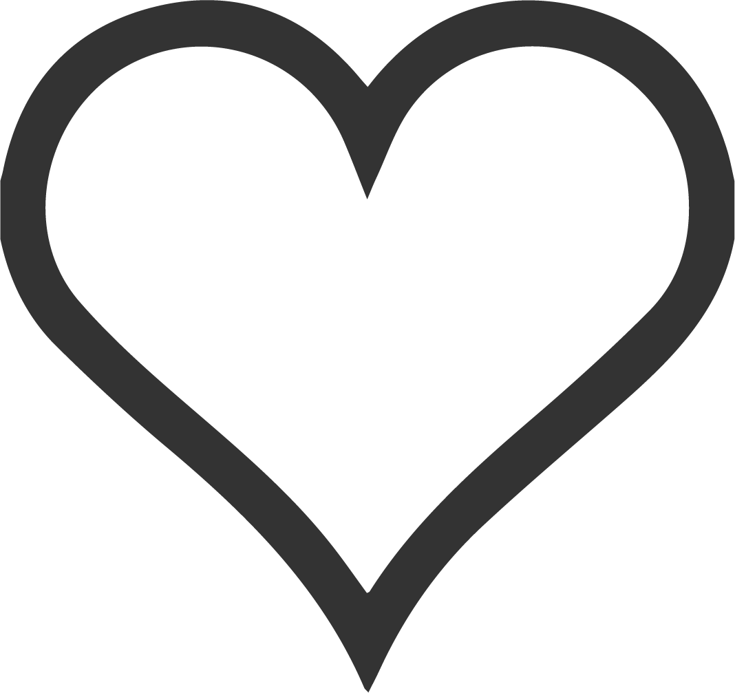 Heart Curvy Outline - Free To Use Heart (1068x1007), Png Download