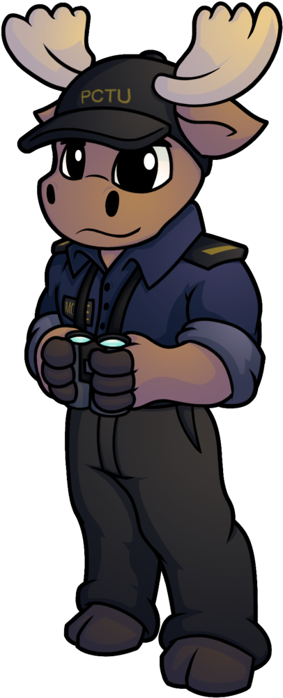 Bridge Officer Moose By Fuzzt0ne Bridge Officer Moose - Cartoon (406x1000), Png Download