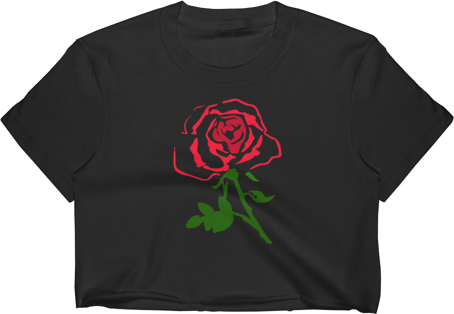 Single Red Rose Women's Crop Top-eddy's Canyon - Rose (1000x1000), Png Download