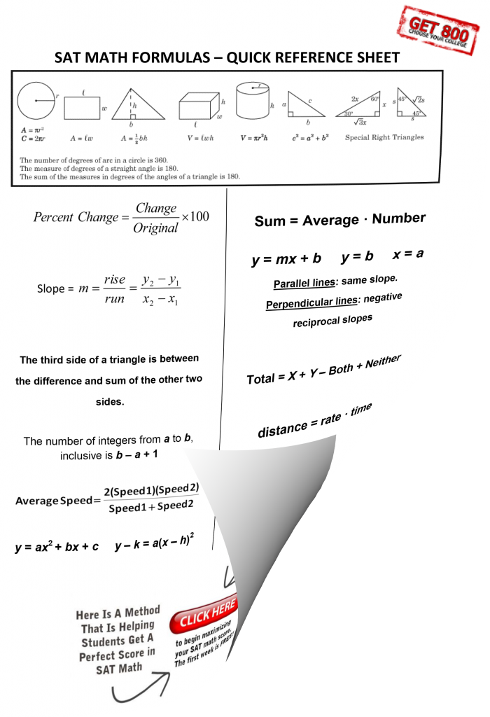 To Help You Know All The Math Formulas To Remember, - Formula To Remember For Sat (700x1024), Png Download