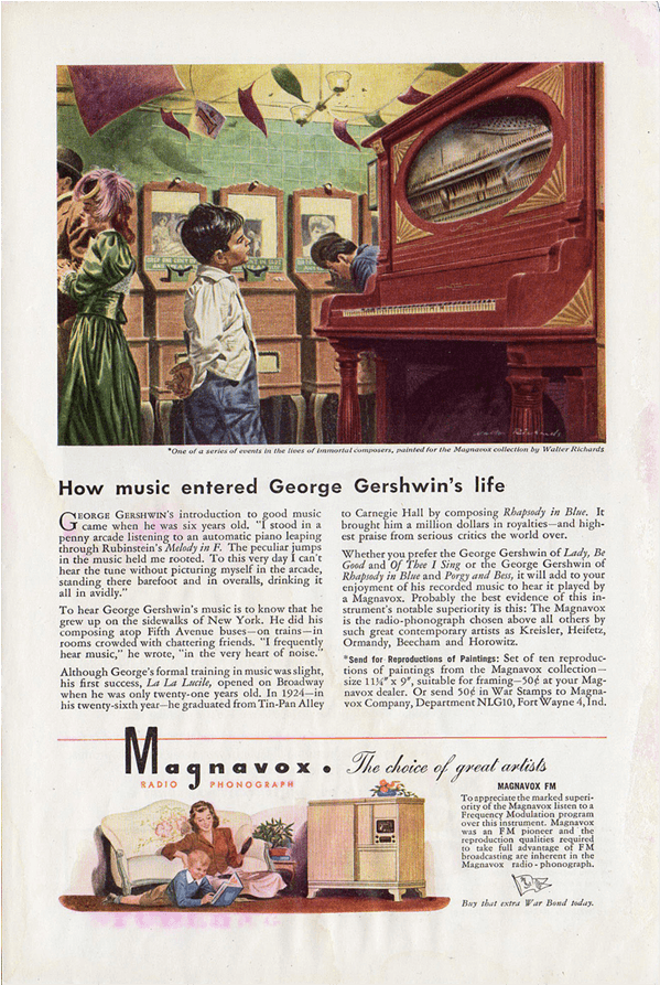 Magnavox Radio Fm Phonograph - Vintage Advertisement (800x892), Png Download