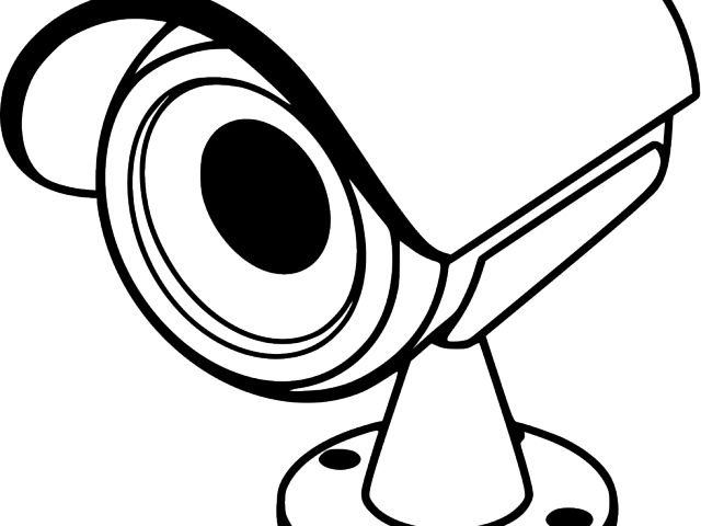 Original - Cctv Camera Line Art (640x480), Png Download