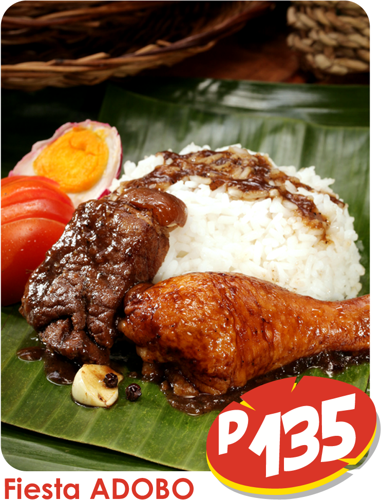 Fiesta-adobo - Binalot Sa Dahon Chicken Adobo (742x1034), Png Download