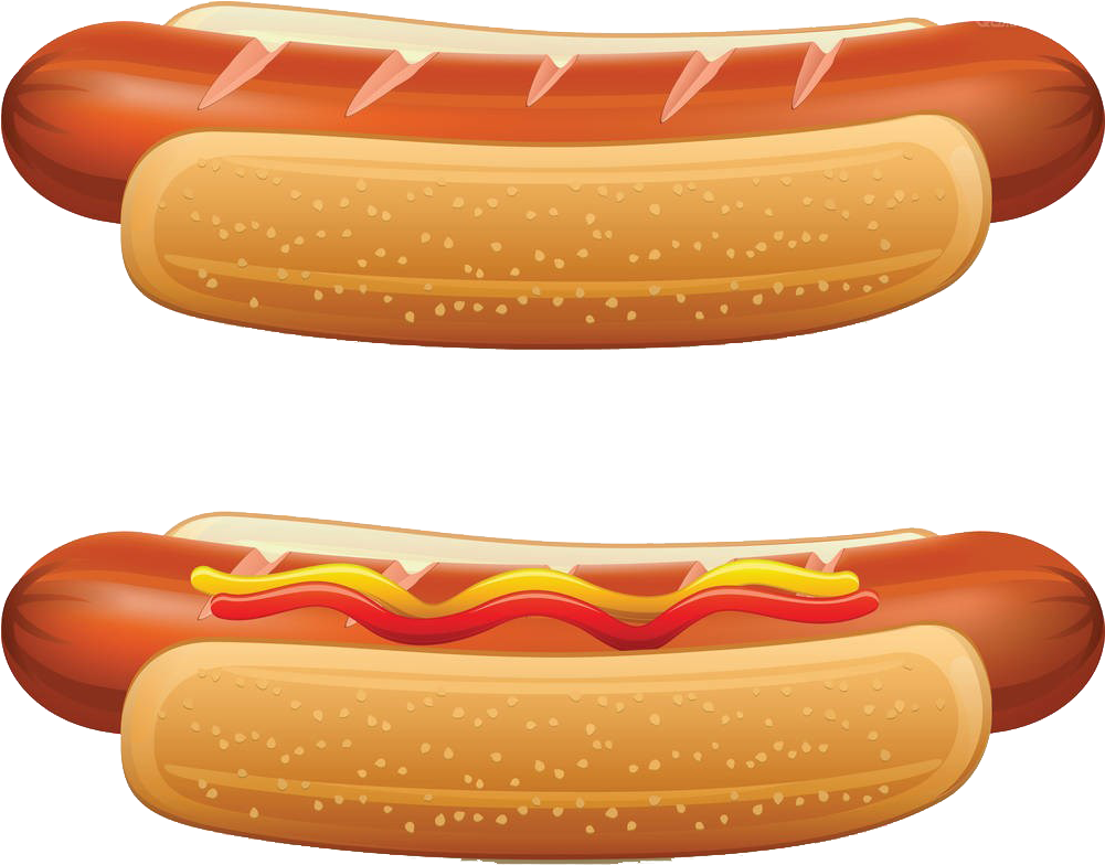 Hot Dog Hamburger Fast Food Clip Art - Hot Dog (1000x853), Png Download