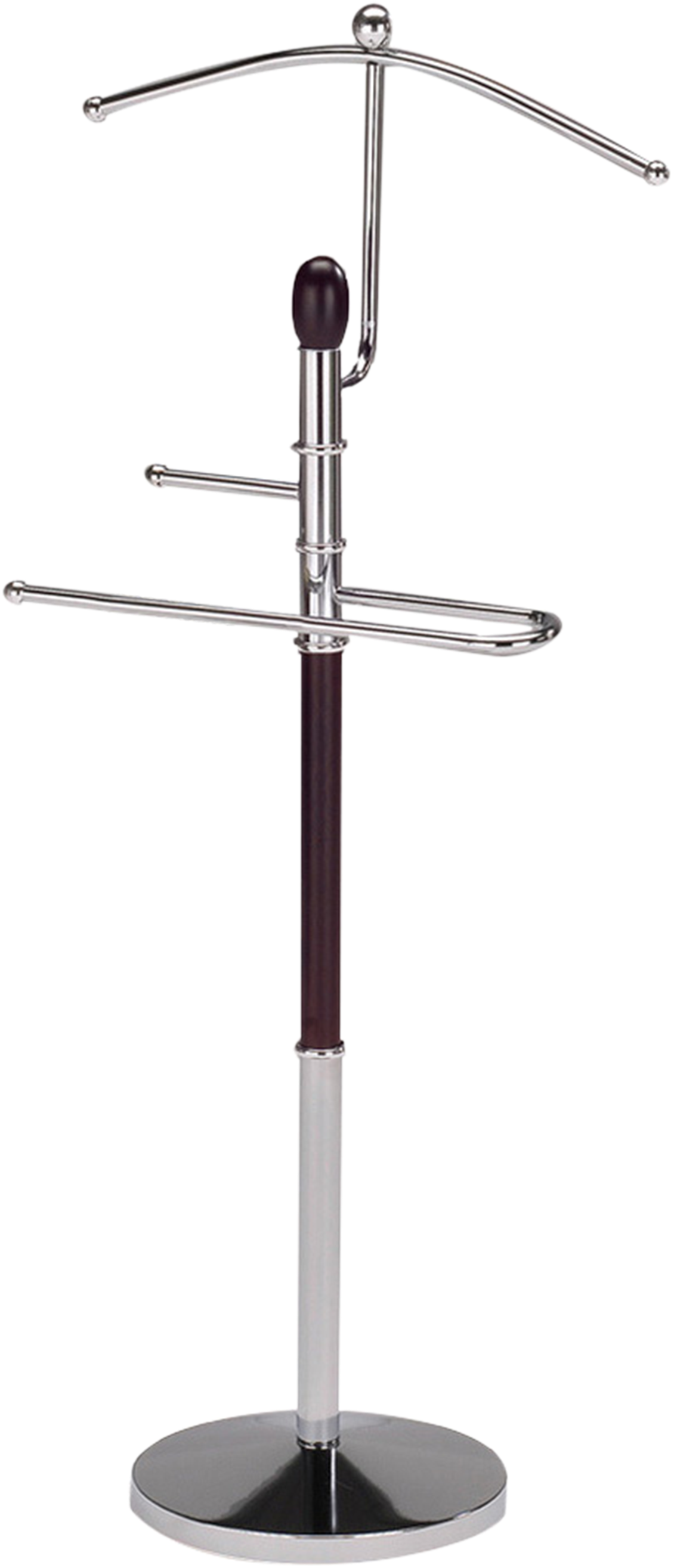 Franky Chrome Metal & Walnut Wood Transitional Cloth, - Clothes Valet (1647x2722), Png Download