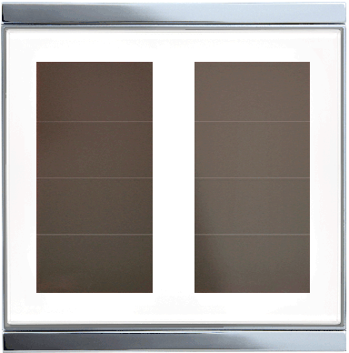 Corlo P1 Rf Single Solar Push Button, White/chrome - Wardrobe (800x600), Png Download