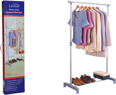 Leostar Cd-1221 Rolling Garment Rack - Вешалка Штанга Для Одежды (709x709), Png Download
