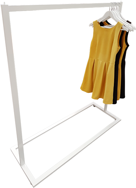 Modern White Dress Rack - Clothes Hanger (560x750), Png Download