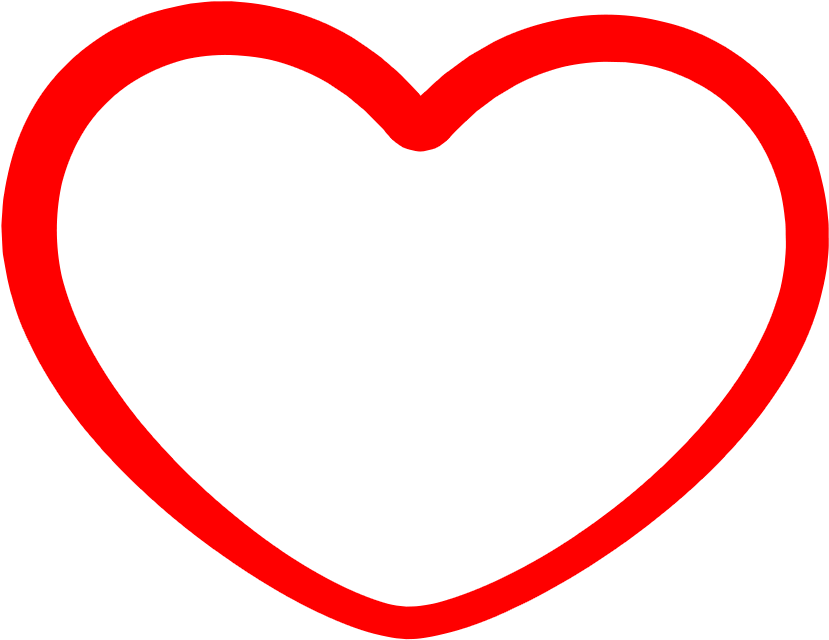 Heart Png Outline Transparent - Herz Rot (1070x882), Png Download