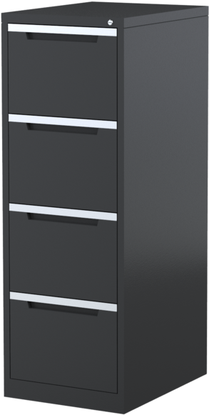 4 Drawer Vertical Filing Cabinet - Chest Of Drawers (1000x1000), Png Download