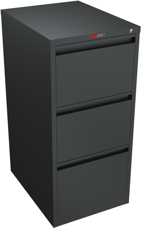 Ausfile 3 Drawer Filing Cabinet - Chest Of Drawers (1000x1000), Png Download
