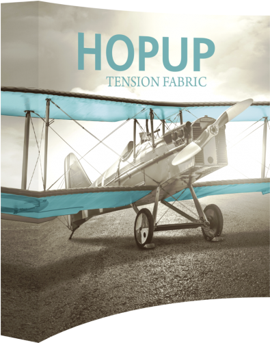 Hopup Tension Fabric Banner Stand 3×3 Curved - Hop Up Display (600x600), Png Download
