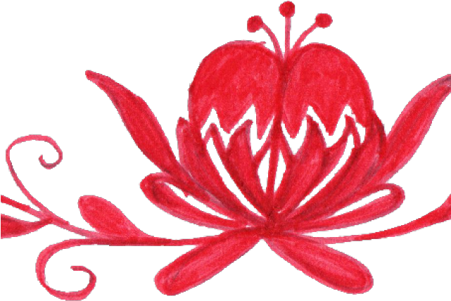 Pink Flower Clipart Divider - Motif (640x480), Png Download