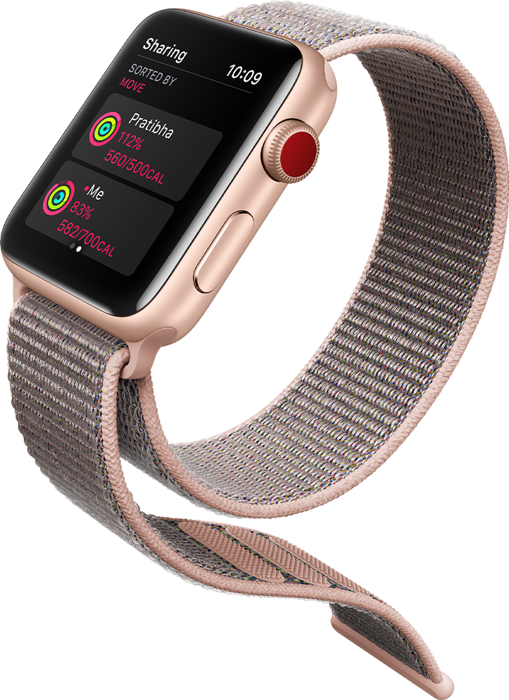 Activity Sharing On Apple Watch Series - Apple Watch Series 3 (723x994), Png Download