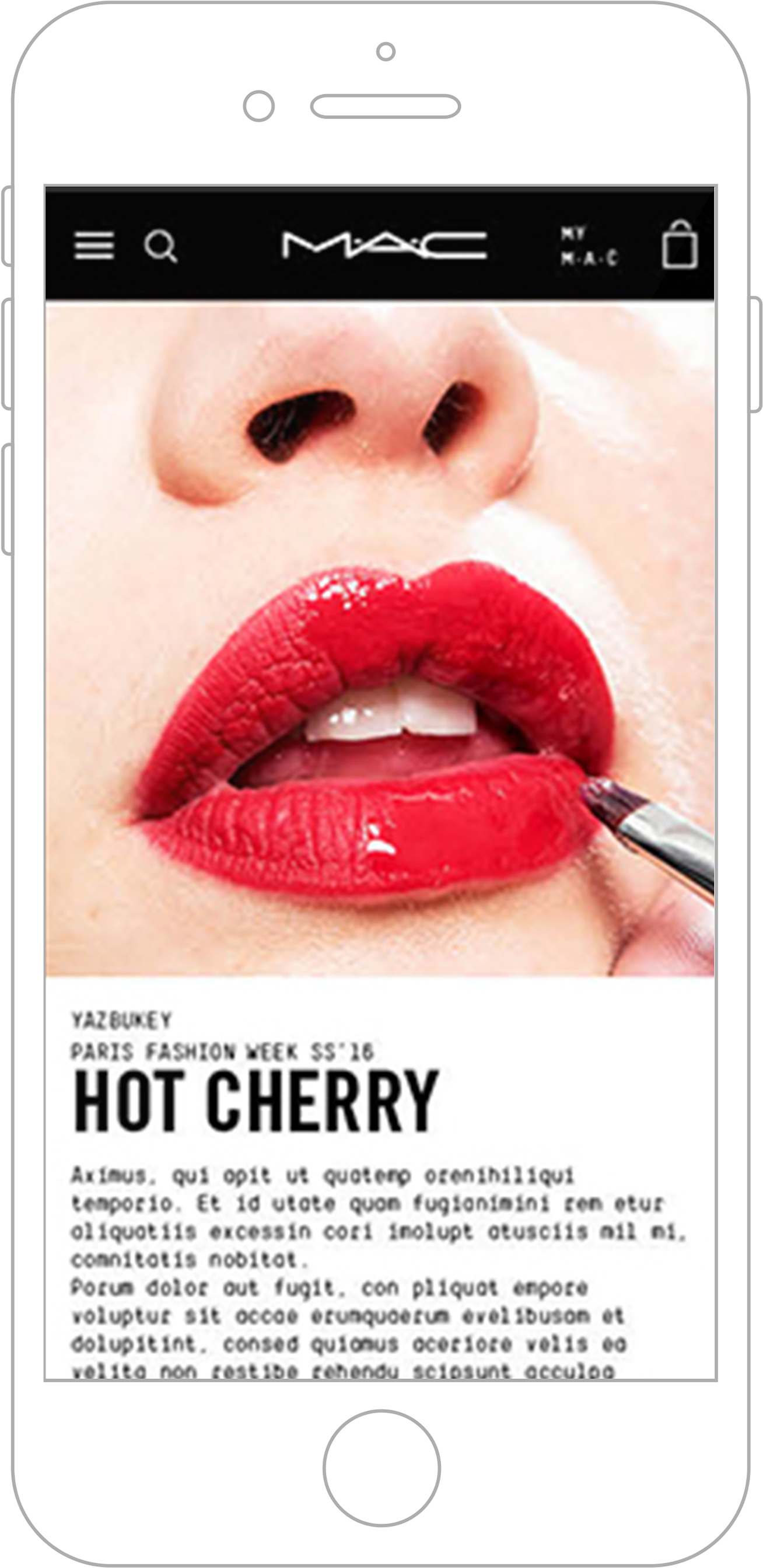 Landing Page Designed For Fashion Week Make-up Trends - Lip Care (1920x3264), Png Download