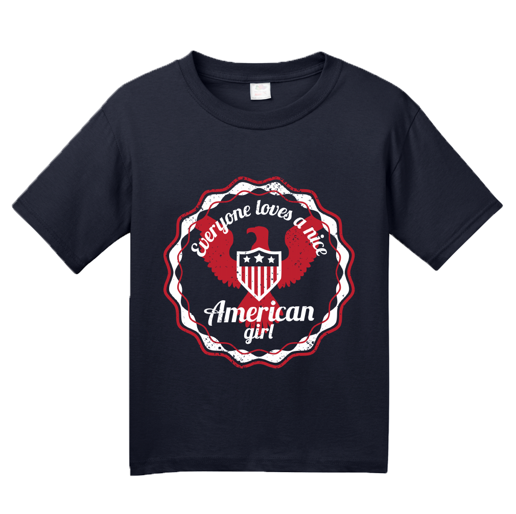 Youth Navy Everyone Loves A Nice American Girl - Cello Shirts (1010x1005), Png Download