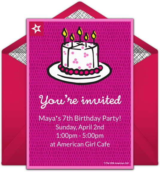 American Girl - Princess Celestia Birthday Invitations (650x650), Png Download