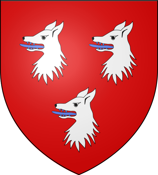 Robertson Of Struan / Strowan Gules, Three Wolves' - Wolf Head Coat Of Arms (545x600), Png Download
