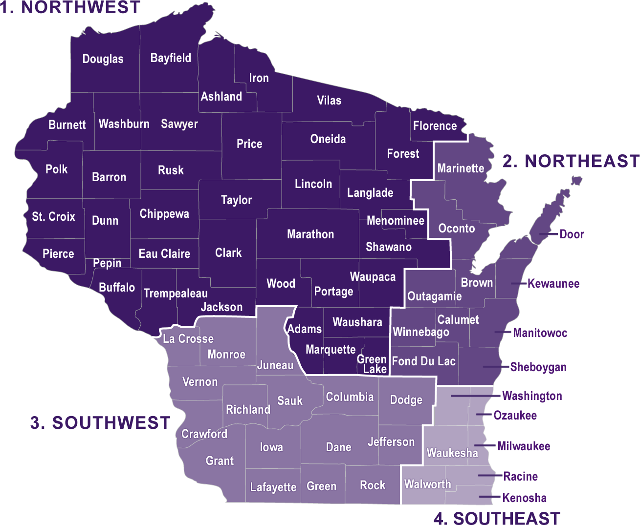 Wisconsin - Big Map Of Wisconsin (1309x1075), Png Download
