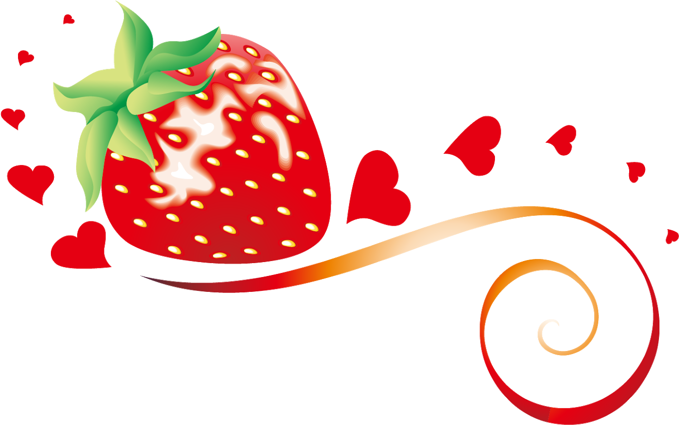 Heart Strawberry Clipart - Strawberry (1600x1600), Png Download