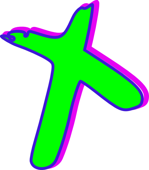 Cross Green Blue Magenta Clip Art - Starfish (522x594), Png Download