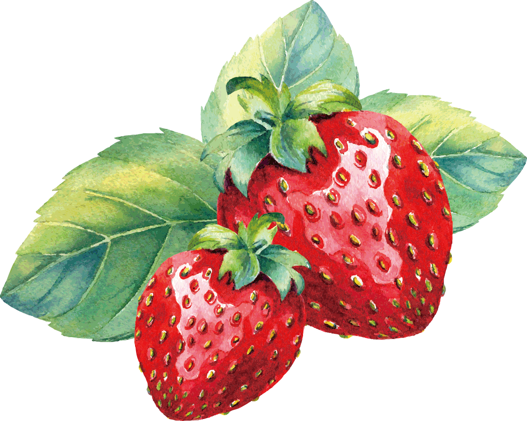 Strawberry Fruit Clip Art - Water Color Strawberry (1073x859), Png Download