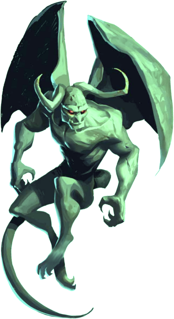 Greenguardiangargoyle - Four Armed Gargoyle D&d (500x706), Png Download