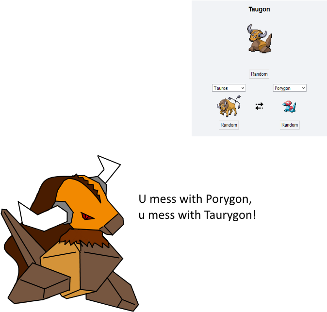 Taurygon Pokémon Fusion - Fusion Porygon (792x748), Png Download