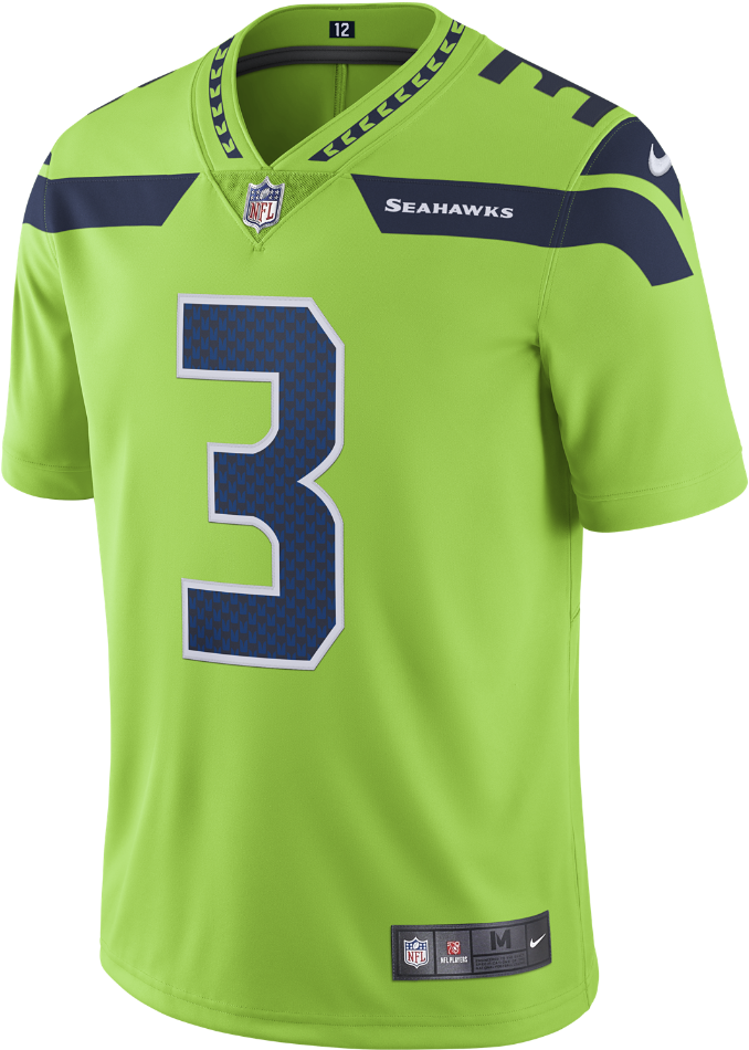 Nike Nfl Seattle Seahawks Color Rush Limited Men's - Seahawks Jersey Color Rush (1000x1000), Png Download