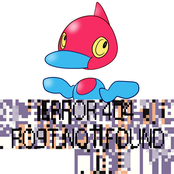 Error 404 Porygon Z Bracket 404 Error Page Not Found - Missingno Sprite (560x560), Png Download