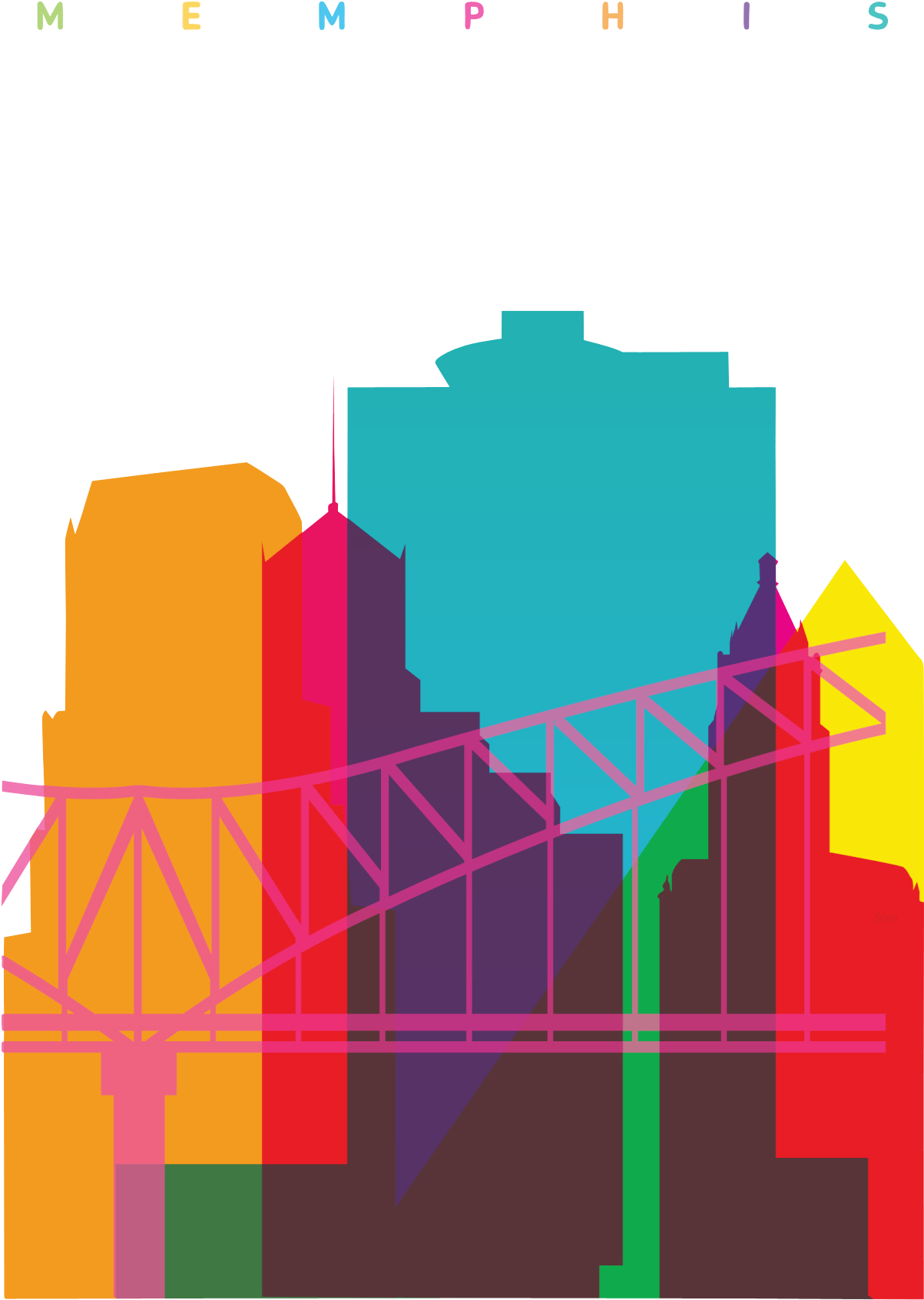 Shapes Of Memphis Designed By Yoni Alter Made In United - Diagram (1810x1810), Png Download
