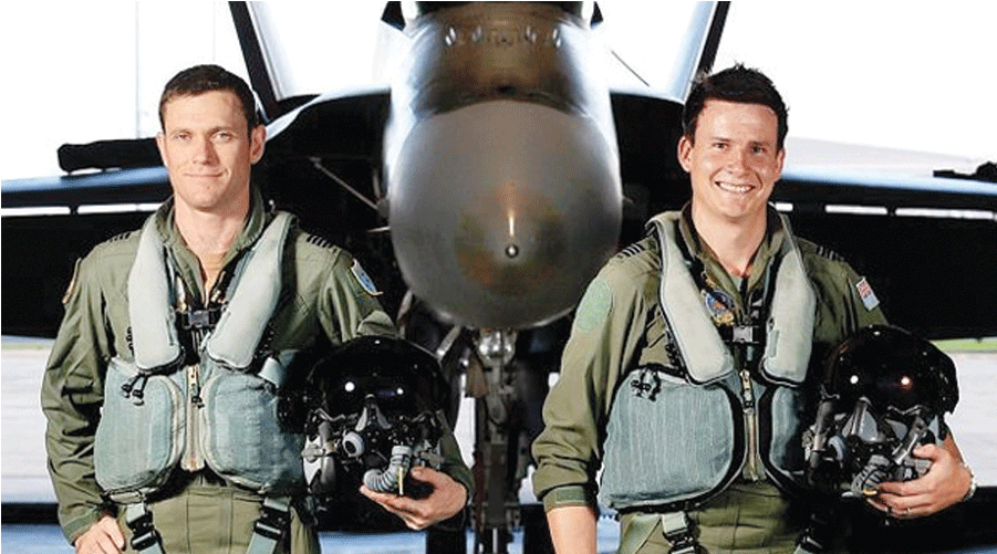 Squadron Leaders Andrew Jackson And David Bell Are - Pilot Fighter Jet Top Gun (1500x500), Png Download