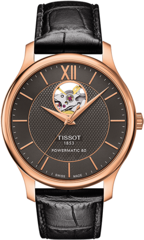 More Views - Tissot Powermatic 80 Open Heart รีวิว (800x800), Png Download