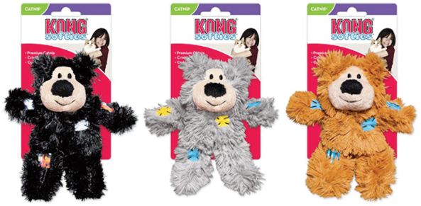 Kong Softies Patchwork Bear - Kong Softies Patchwork Bear Cat Toy (600x600), Png Download