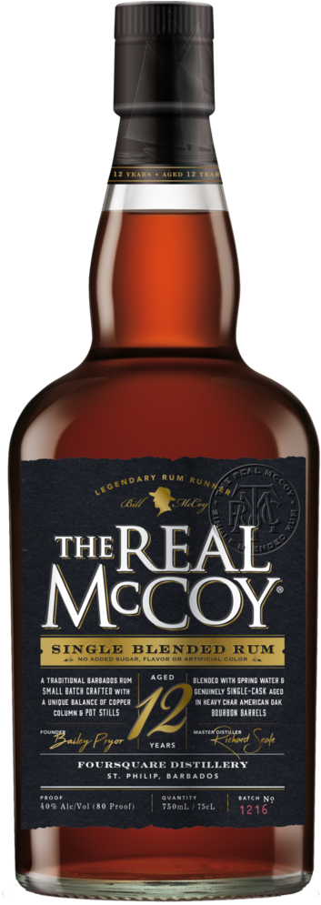 High Res Png The Real Mccoy Single Blended Rum 12 Yr (1000x1000), Png Download