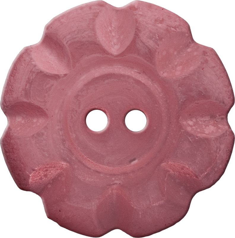 Button With Scalloped Border, Salmon - Circle (792x800), Png Download