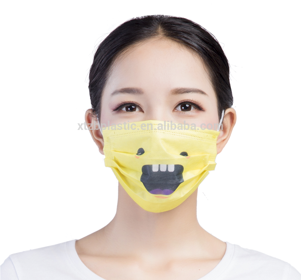 New Design Disposable Medical Funny Dust Mask Printed - Mask (1000x999), Png Download