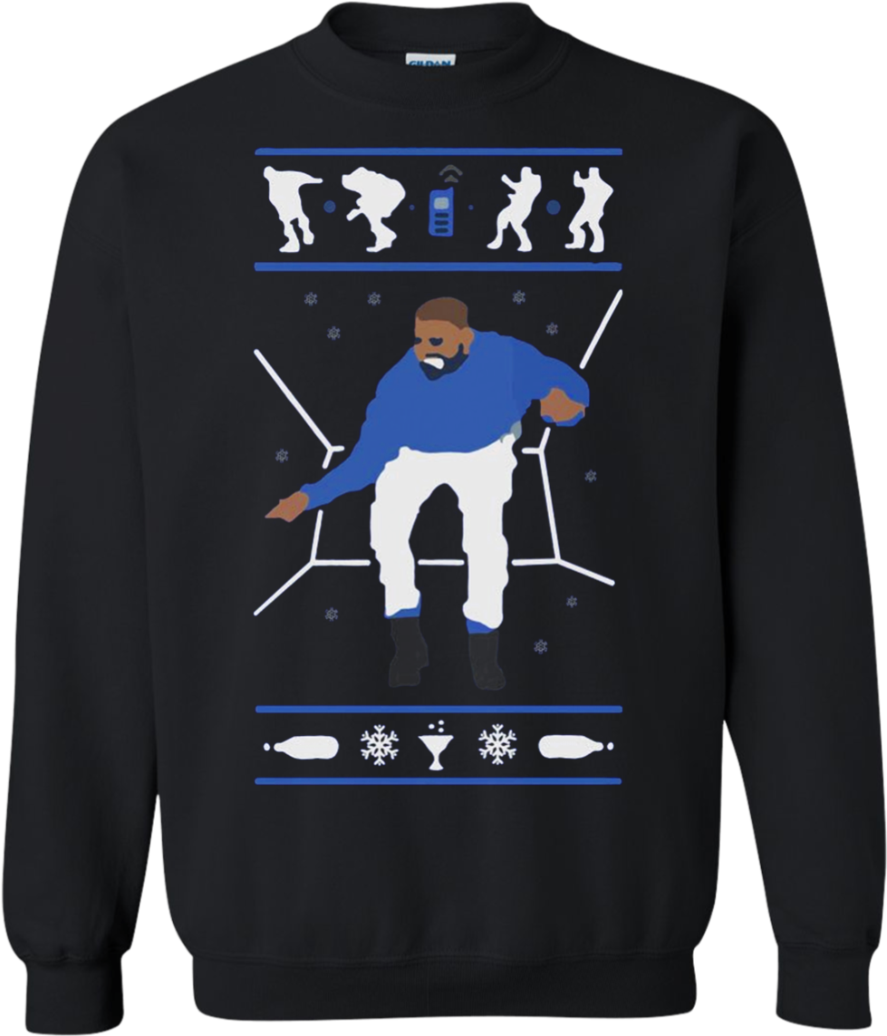 Shop From 1000 Unique Christmas Drake 1 800 Hotline - Drake Christmas Sweater (1155x1155), Png Download